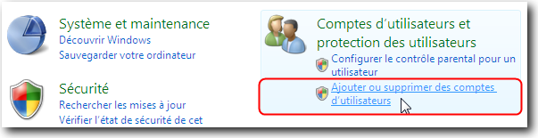 Ajouter ou supprimer des comptes utilisateurs
