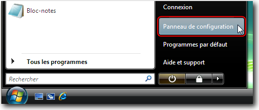 Panneau de configuration