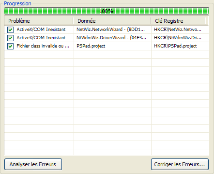 CCleaner - Analyse du registre